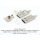 Conector USB macho tipo A para armar, soldable